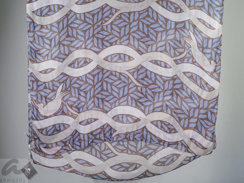 AHMADDY Seidenschal lila mocca